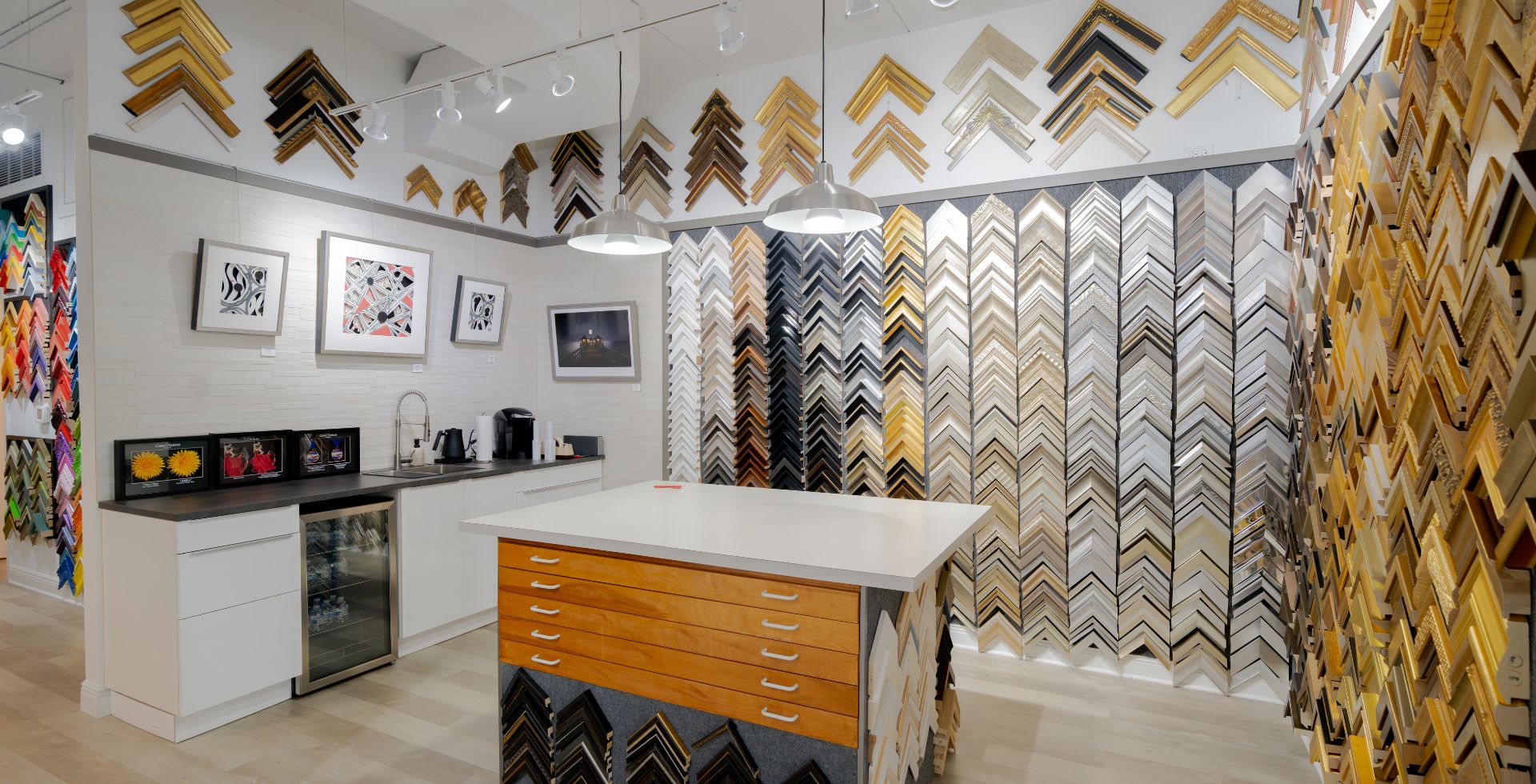 Custom Framing Samples and Design Area | Aldecor Custom Framing in Naples, Florida