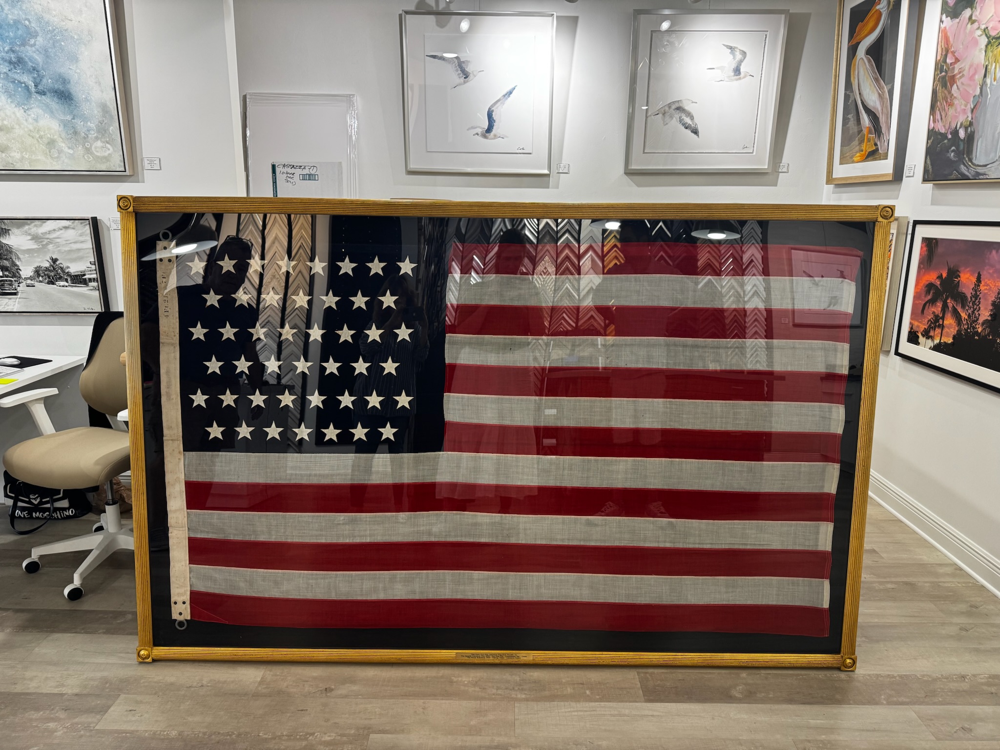 american flag custom framed | Aldecor Custom Framing & Gallery - Naples, Florida